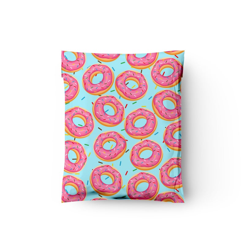 Pro Supply Global 10x13 (100) Sprinkled Donuts Designer Poly Mailers Waterproof Self Sealing Tear Resistant Polymailers Shipping Envelopes Premium Printed Bags For Small Businesses - Image 5